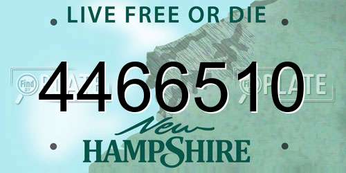 4466510 New Hampshire License Plate