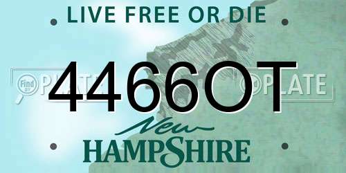 4466OT New Hampshire License Plate