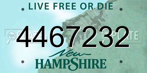 4467232 New Hampshire License Plate