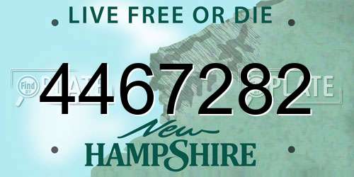 4467282 New Hampshire License Plate