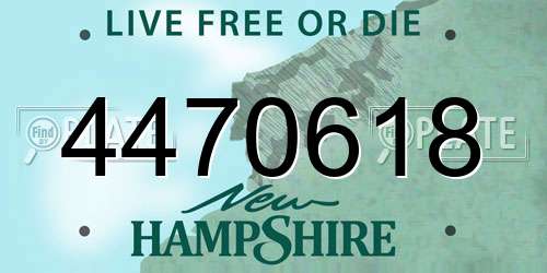 4470618 New Hampshire License Plate