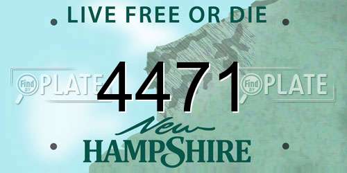 4471 New Hampshire License Plate