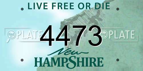 4473 New Hampshire License Plate
