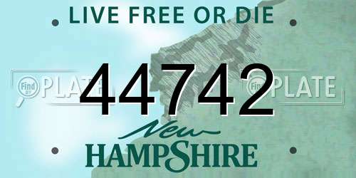 44742 New Hampshire License Plate
