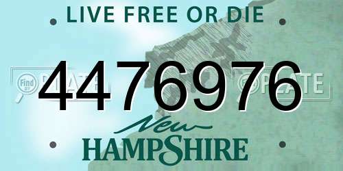 4476976 New Hampshire License Plate