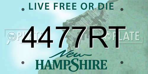 4477RT New Hampshire License Plate