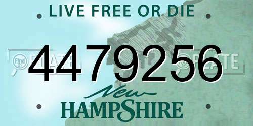 4479256 New Hampshire License Plate