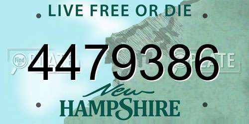 4479386 New Hampshire License Plate