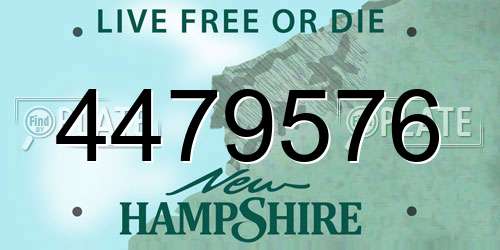 4479576 New Hampshire License Plate