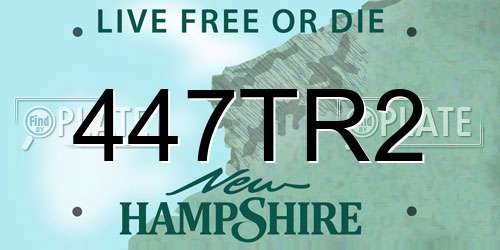 447TR2 New Hampshire License Plate