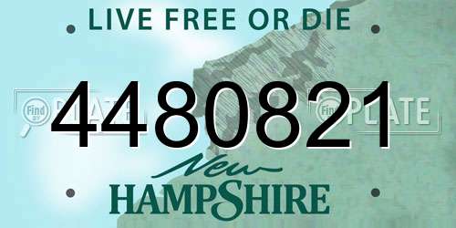 4480821 New Hampshire License Plate