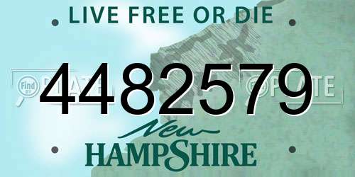 4482579 New Hampshire License Plate