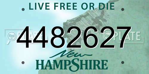 4482627 New Hampshire License Plate