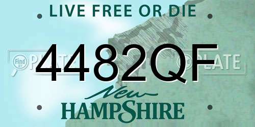 4482QF New Hampshire License Plate