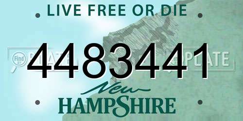 4483441 New Hampshire License Plate