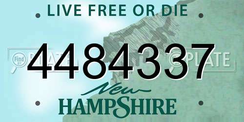 4484337 New Hampshire License Plate