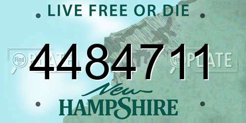 4484711 New Hampshire License Plate