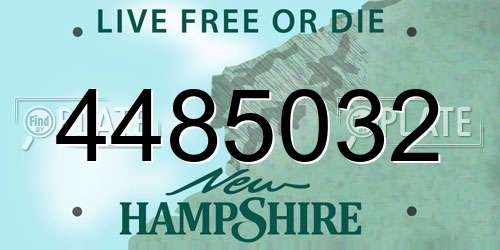 4485032 New Hampshire License Plate