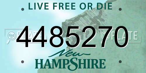 4485270 New Hampshire License Plate