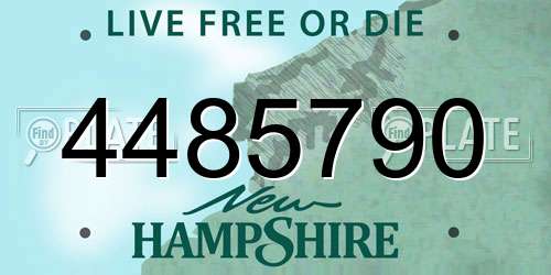 4485790 New Hampshire License Plate