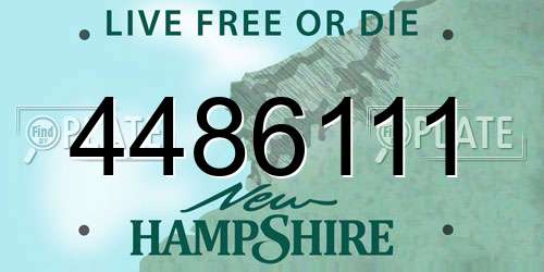 4486111 New Hampshire License Plate