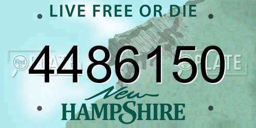 4486150 New Hampshire License Plate