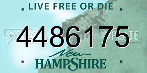 4486175 New Hampshire License Plate