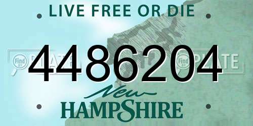 4486204 New Hampshire License Plate