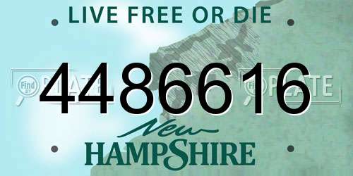 4486616 New Hampshire License Plate