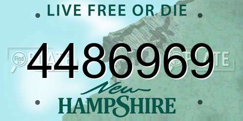 4486969 New Hampshire License Plate