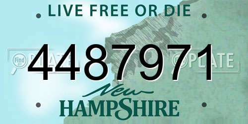 4487971 New Hampshire License Plate