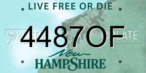 4487OF New Hampshire License Plate