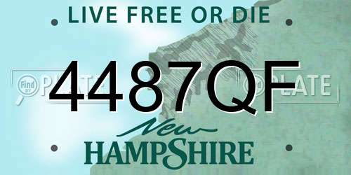 4487QF New Hampshire License Plate