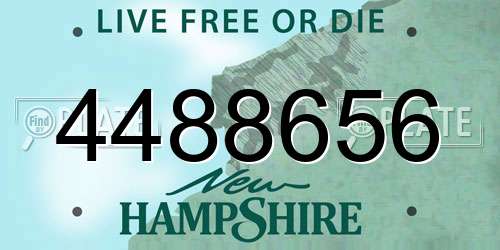4488656 New Hampshire License Plate