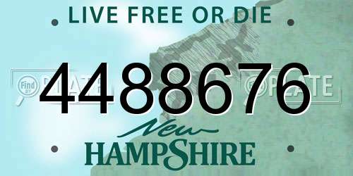 4488676 New Hampshire License Plate