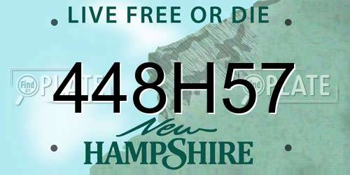 448H57 New Hampshire License Plate