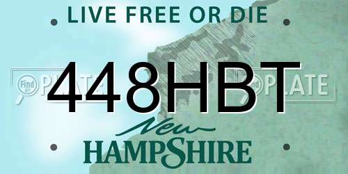 448HBT New Hampshire License Plate