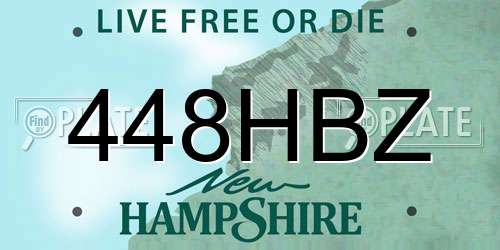 448HBZ New Hampshire License Plate