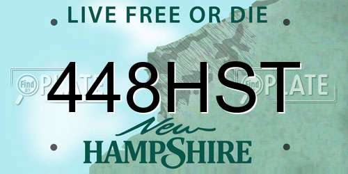 448HST New Hampshire License Plate