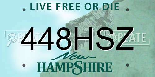 448HSZ New Hampshire License Plate