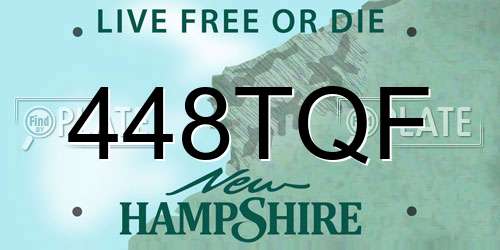 448TQF New Hampshire License Plate