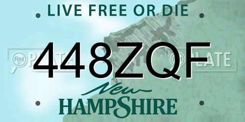 448ZQF New Hampshire License Plate