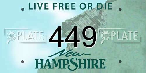 449 New Hampshire License Plate