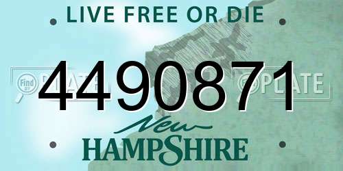 4490871 New Hampshire License Plate