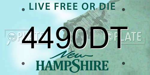 4490DT New Hampshire License Plate