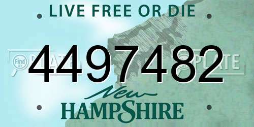 4497482 New Hampshire License Plate