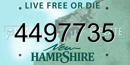 4497735 New Hampshire License Plate