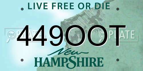 449OOT New Hampshire License Plate