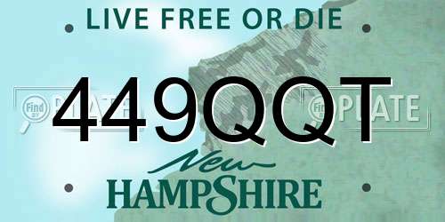 449QQT New Hampshire License Plate