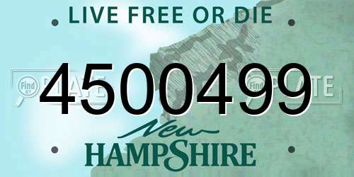 4500499 New Hampshire License Plate